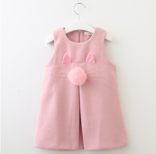 Laden Sie das Bild in den Galerie-Viewer, Niedliches elegantes ärmelloses Kleid Kitten Design
