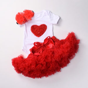 Baby Mädchen Fancy Herz Design Prinzessin Kleid